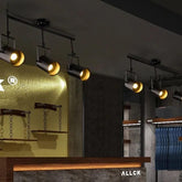 Three-Light Black Metal Ceiling Light - Clowas